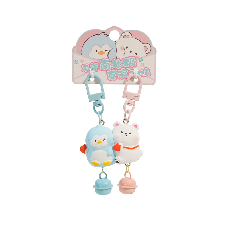 钥匙扣/钥匙扣玻璃/亚克力钥匙扣/拉布布/可爱钥匙扣挂件白底实物图