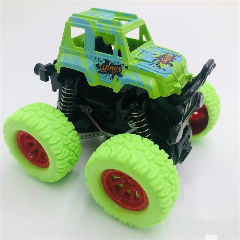 Children's inertial four-wheel drive off-road vehicle shockproof and shock absorption boy simulation toy stunt swing bigfoot car model Specification image