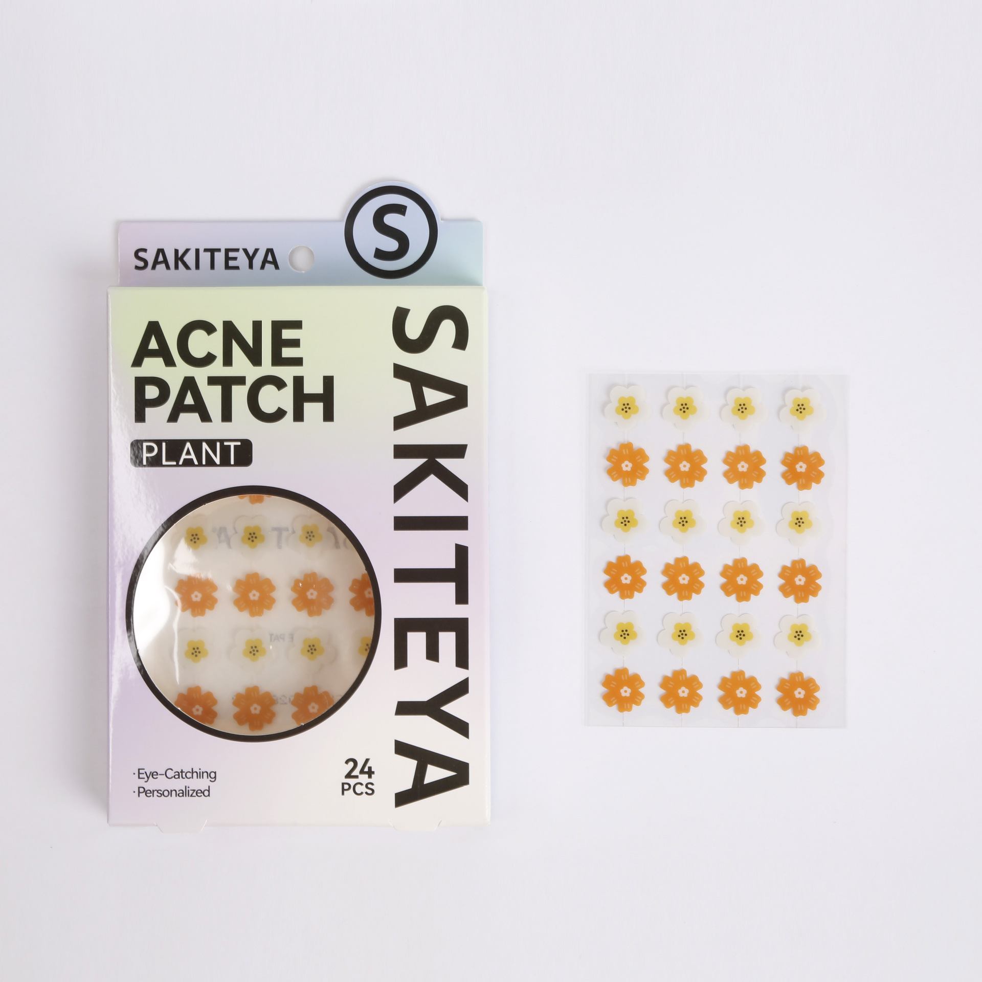 跨境出口英文痘痘贴卡通花朵遮瑕透明日夜用脸颊贴茶树油祛痘贴