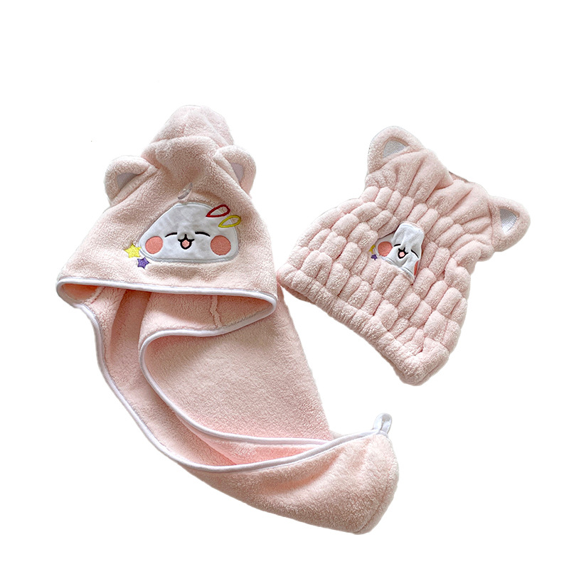 干发帽/干发巾女款/干发巾/日用品百货/服饰辅料花白底实物图