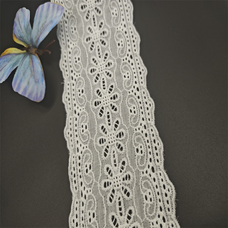 棉刺绣蕾丝花边辅料 8cm内衣连衣裙洛丽塔服装衣领口 花边 现货