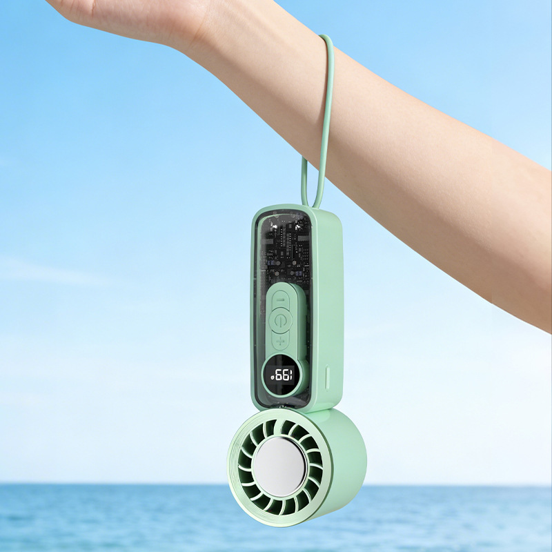 Wholesale of handheld high-speed digital display turbine mini fans with USB charging, portable outdoor high-wind mini fans Specification image