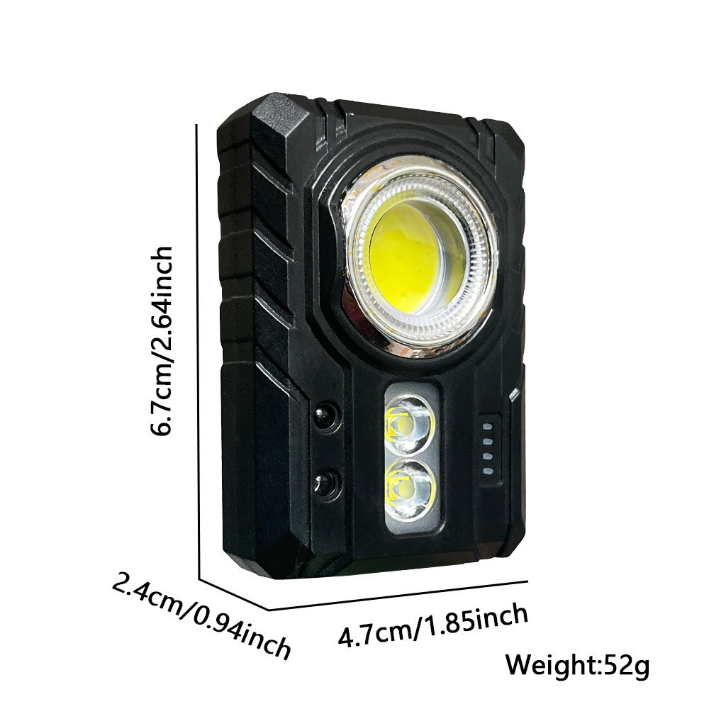 Smart sensing work flashlight: Portable magnetic sticker + clothes clip dual mode: 0-second automatic lighting, stop details Picture
