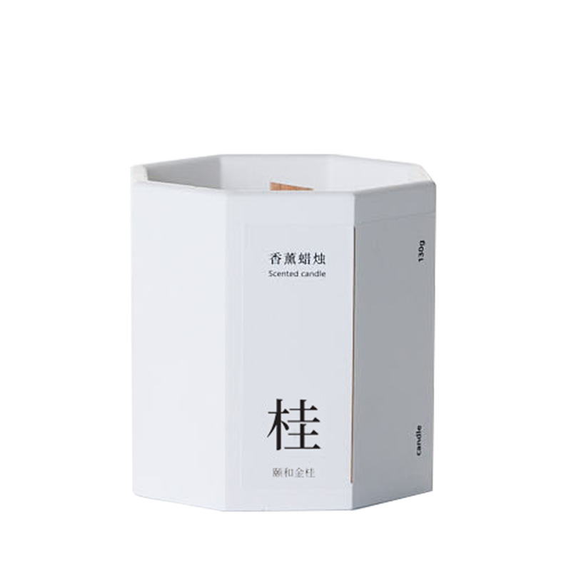 新中式桂花香薰蜡烛石膏室内家用持久小众高级礼物精油香氛批发白底实物图