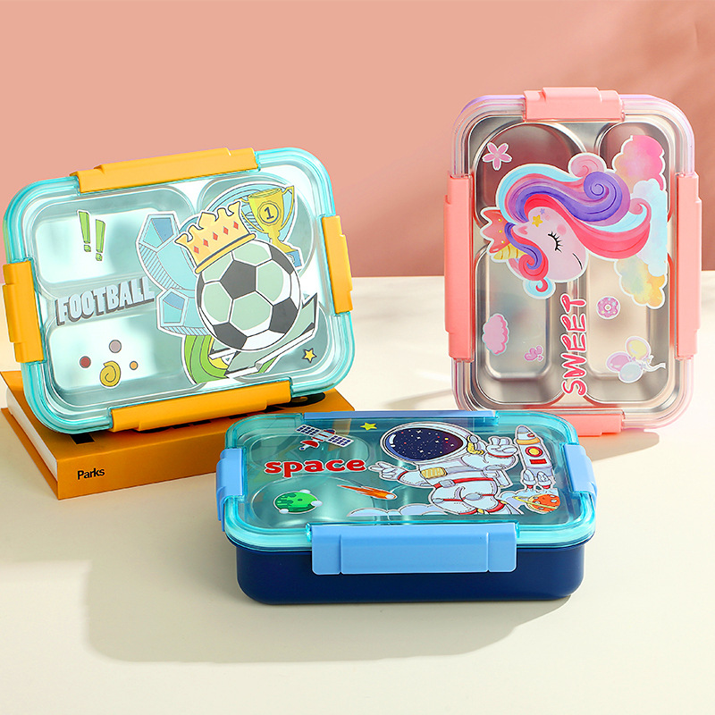 Dopamine-colored insulated lunch box for girls, 304 stainless steel lunch box for office workers, high appearance level, heat and cold resistant lunch box details Picture