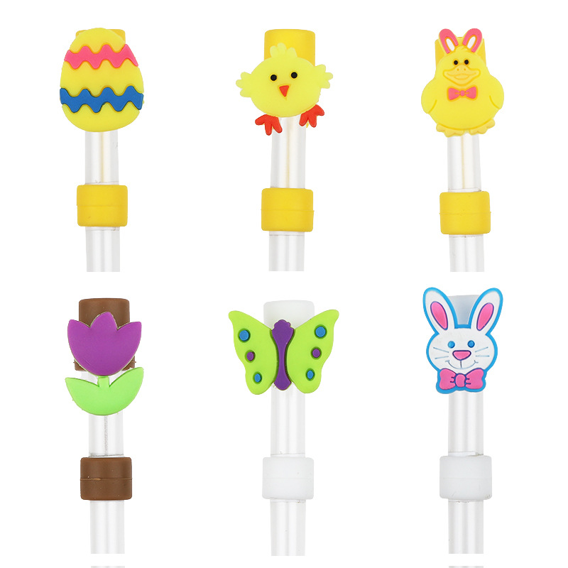 跨境新款吸管防尘帽上班族玻璃吸管少女防尘食品硅胶保护套甜品软