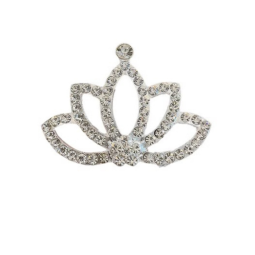 Children's princess crown hair comb accessory for girls and babies, high-end feel, water diamond insert comb, little girl birthday crown hair clip Item Picture