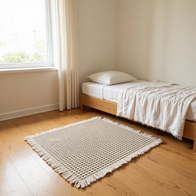Small square towel mat, bathroom floor mat, toilet door absorbent and anti-slip foot mat, bedroom bedside carpet Application Scenario