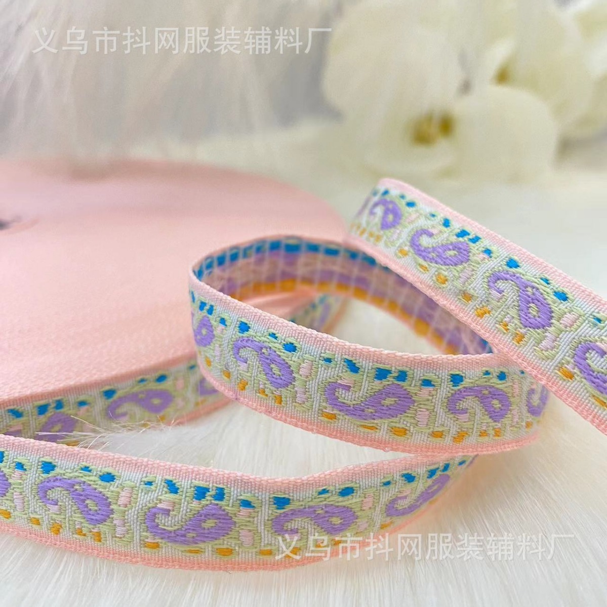 1.4- 2.4cm Spring handmade DIY bow, ethnic style jacquard embroidery, webbing, hair accessories, headwear, and border straps Specification image