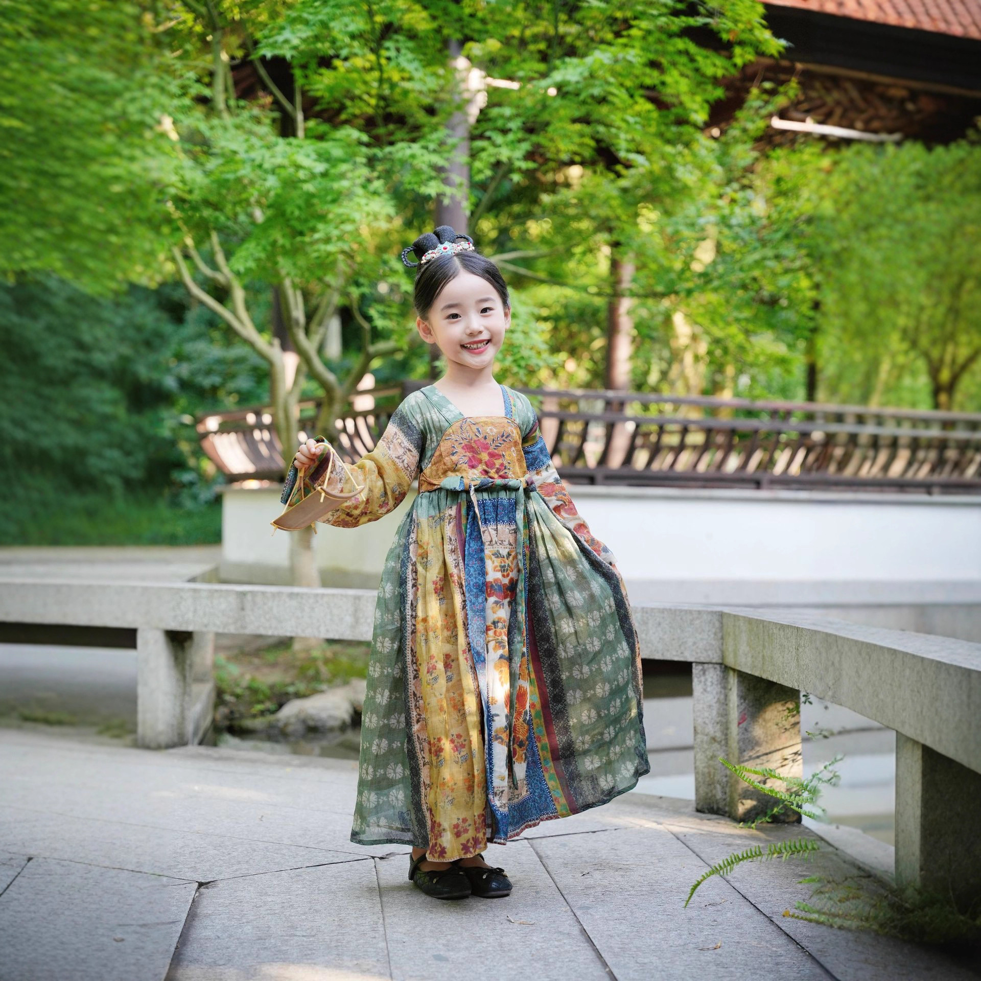 国潮汉服儿童马面裙女童新款国风唐装改良古装连衣裙春秋款宝宝中国风