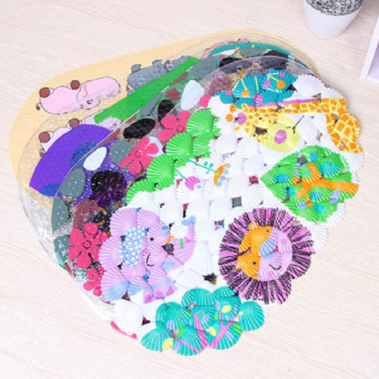 源头厂家定制儿童卡通图案浴垫吸盘软按摩垫浴室地毯防滑淋浴垫