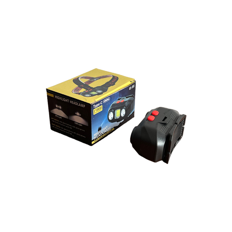 Cross-border magnetic headlamp, head-mounted lighting lamp, strong light camping and mountain climbing, USB charging, high and low beam, cob night fishing headlamp Specification image
