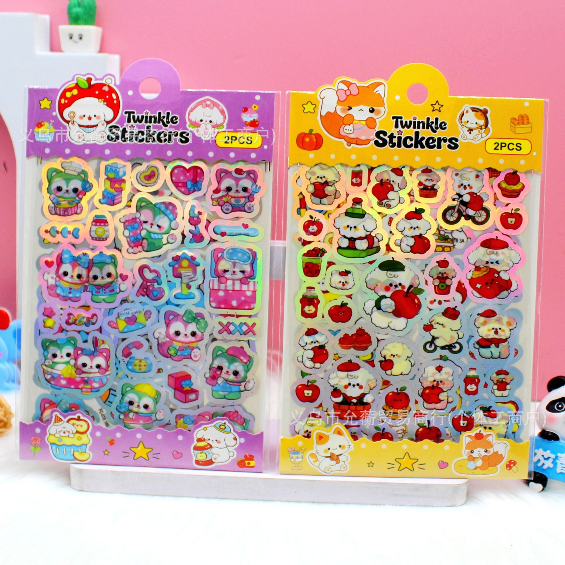 Cross-border English version Creative double-layer cute pattern sticker planner decoration sticker no need for cutting Cross-border foreign trade version Application Scenario