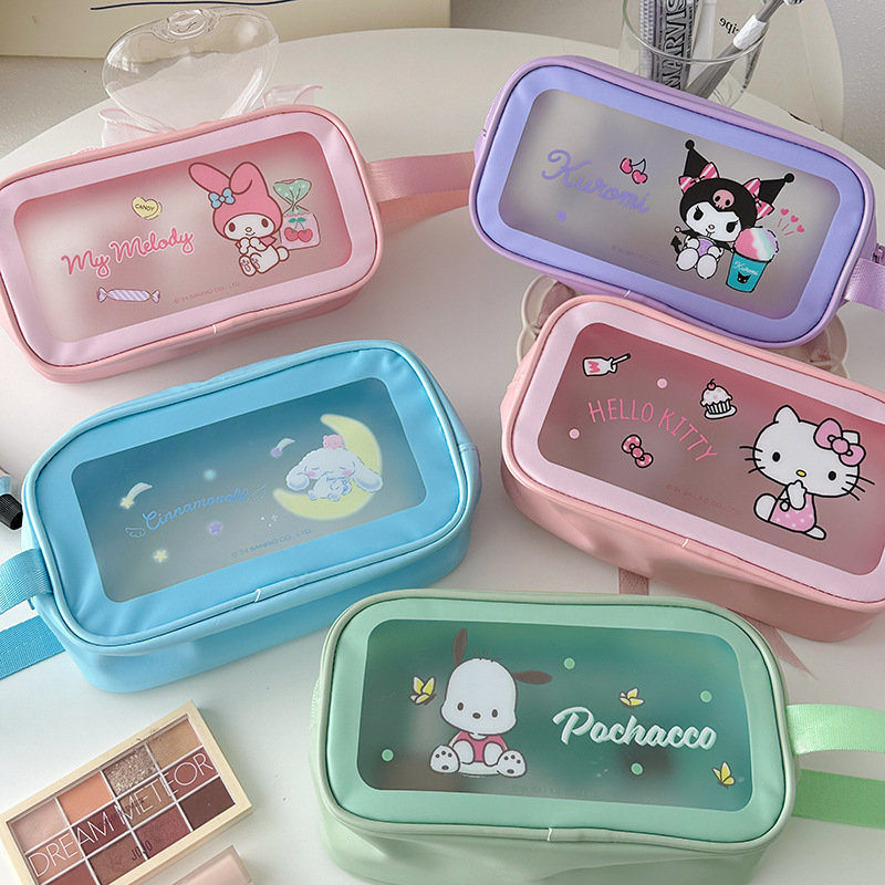 三丽鸥正版授权化妆包透明防水大容量收纳包便携式小包女生库洛米