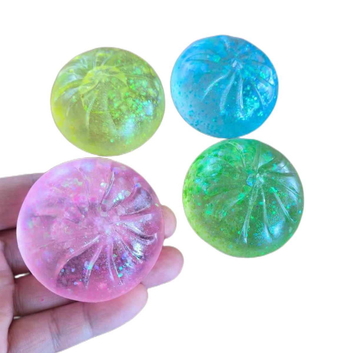 金粉小笼包子中号包子款式解压减压麦芽糖捏捏乐发泄球慢回弹TPR