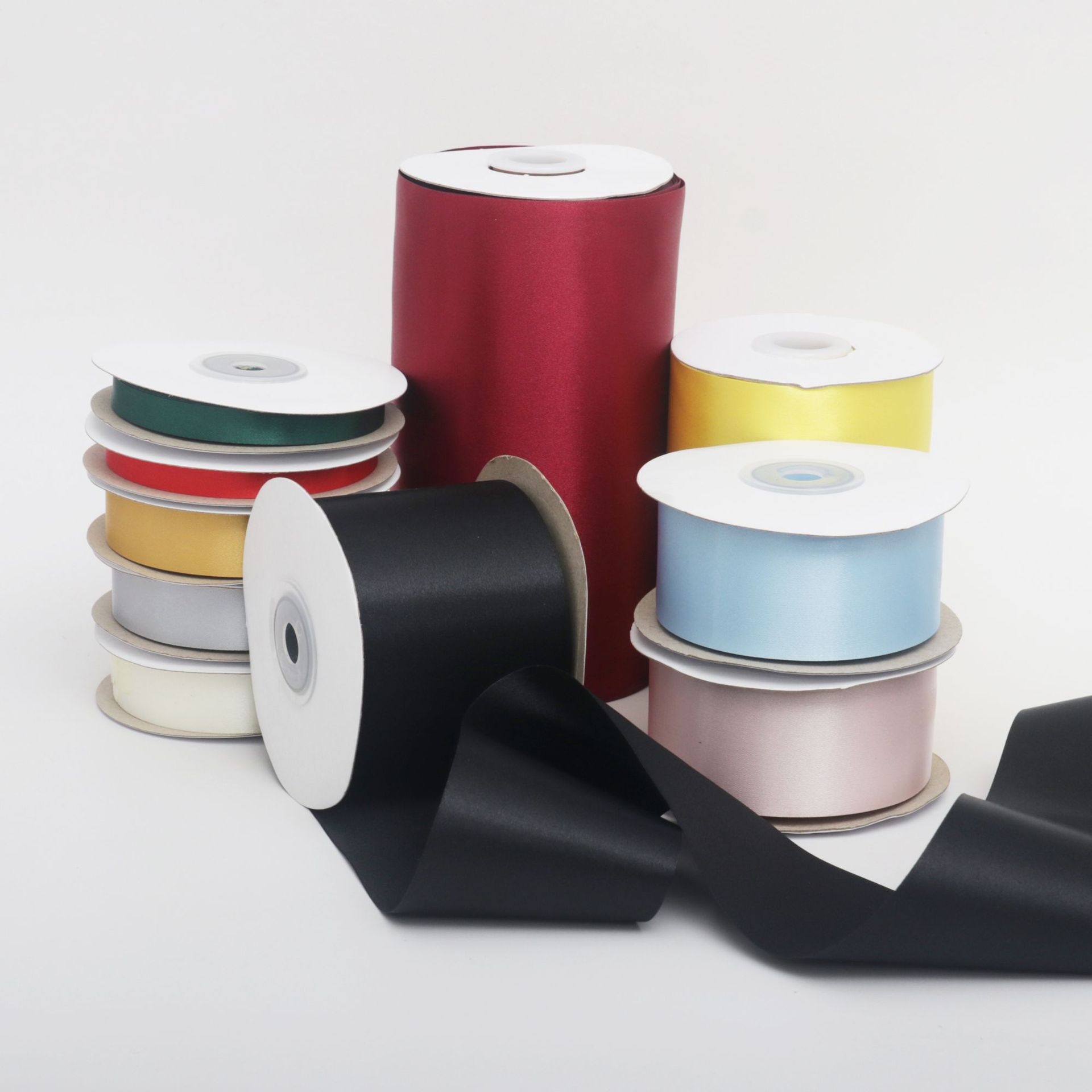 切边丝带加厚加密色丁鲜花蛋糕蝴蝶结礼品盒包装饰包边织带彩带