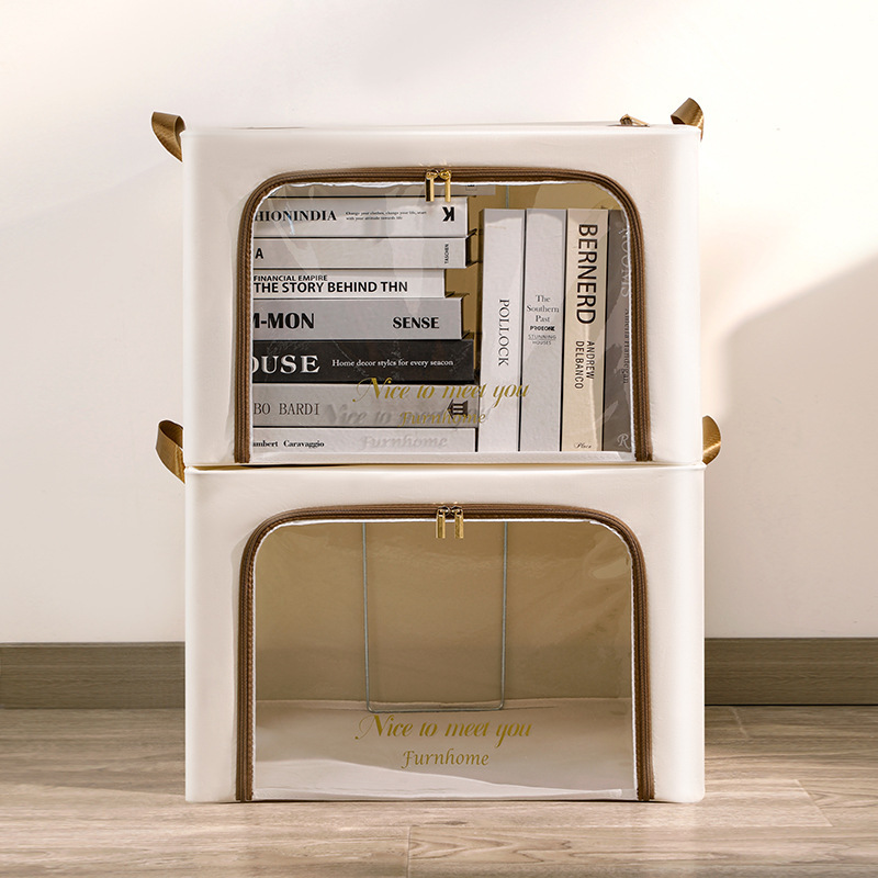 华达呢收纳整理箱 新款PP底板高品质衣服玩具收纳箱百纳箱批发产品图