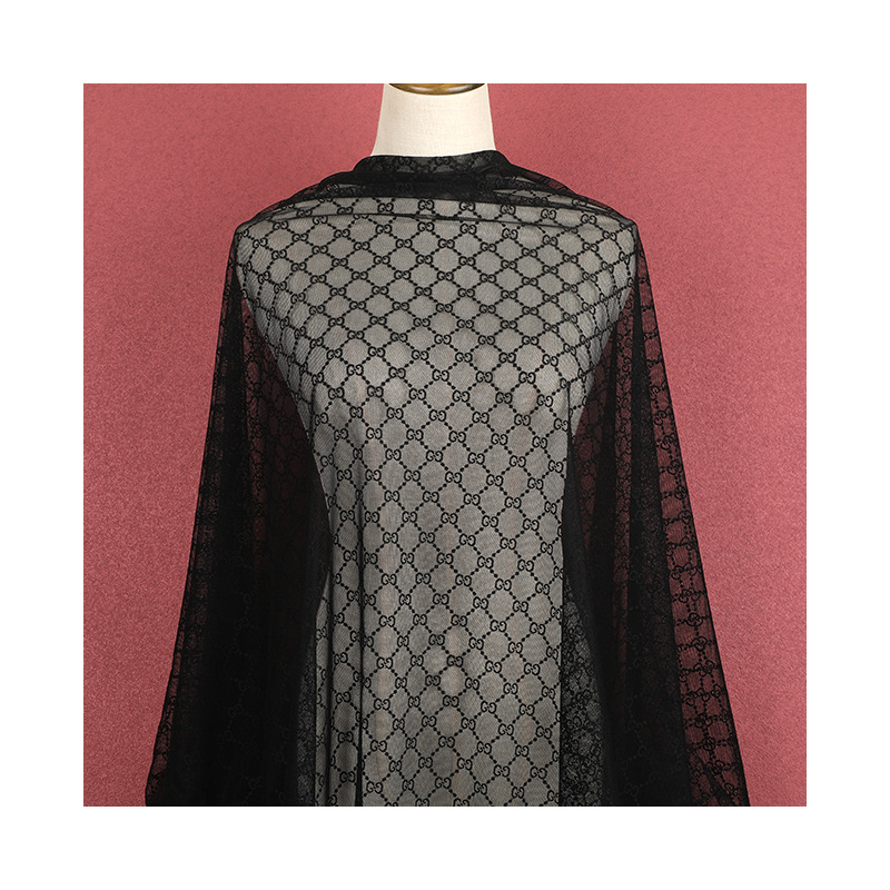 Black lace fabric, lace-trimmed, brocade, and embroidered shirt fabric Application Scenario