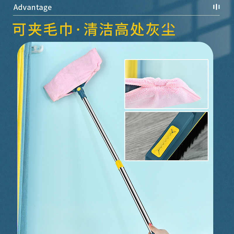 Broom and dustpan set, foldable standing set, stainless steel telescopic rod, broom and dustpan set, broom cover Application Scenario