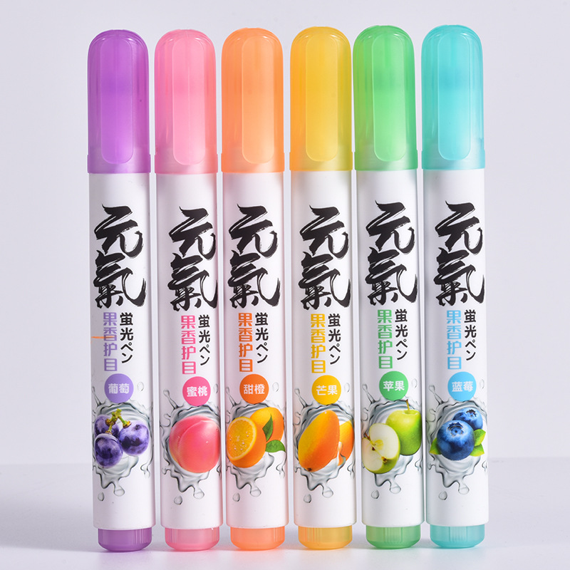 Wholesale Weiya Hui Highlighters, large-capacity fruit-scented highlighters 061, eye-protecting soft-color highlighters