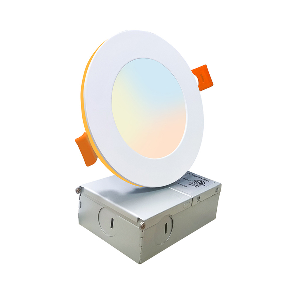 American-grade night light 5CCT+Nightlight, embedded led panel light, 1CM downlight, ultra-thin embedded details Picture