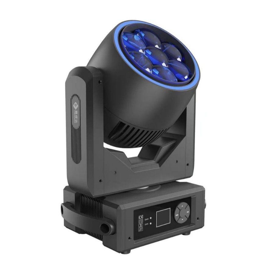 The manufacturer is selling 7 pieces of 20W bee eye moving head light with aperture stage lighting equipment, large wedding stage, bar and nightclub atmosphere creation, focusing and coloring lights Item Picture