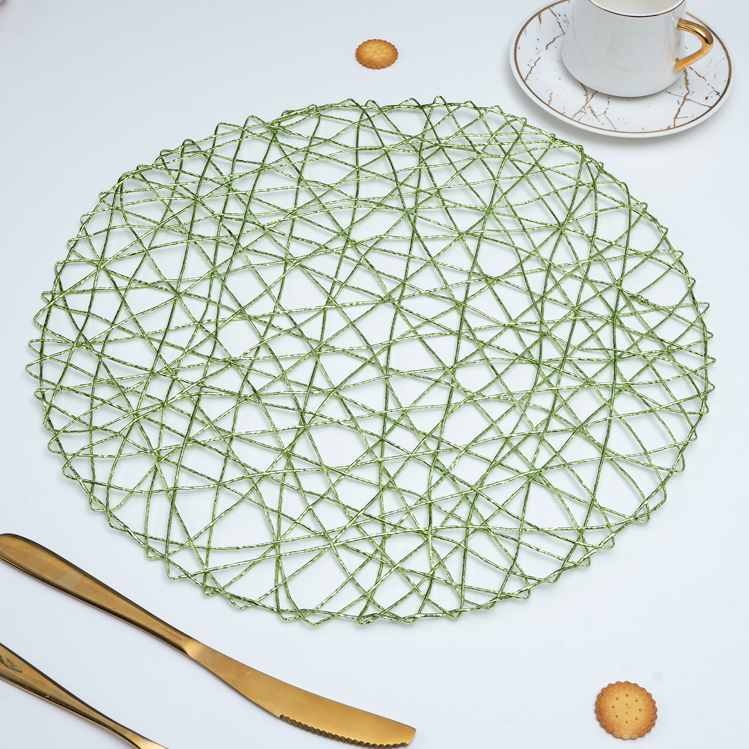 欧式纯色西餐垫餐垫镂空烫金餐垫酒店隔热咖啡杯垫盘垫防烫桌垫