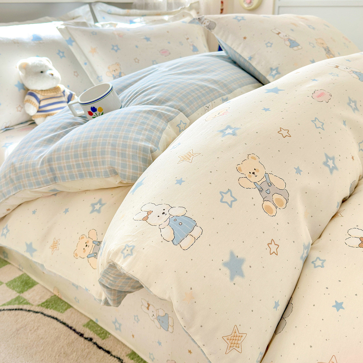 卡通全棉床上四件套纯棉2026新款宿舍床品床单被罩三件套四季通用