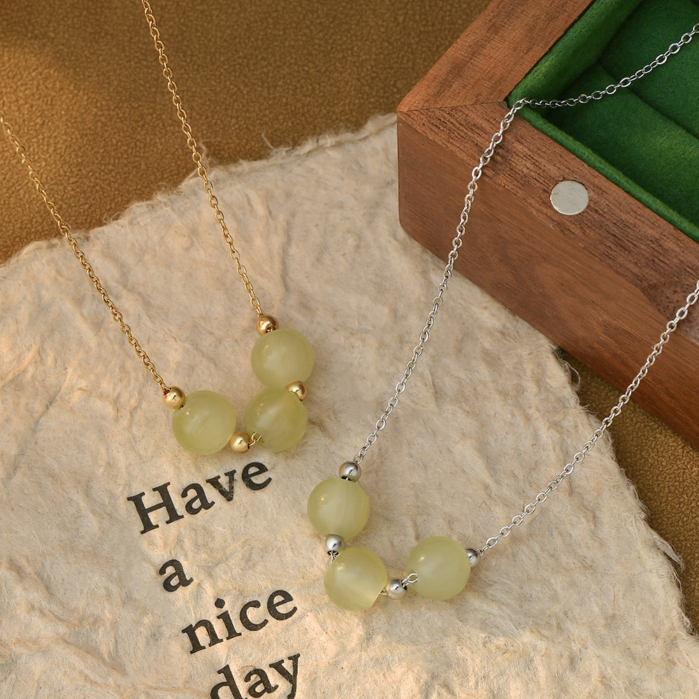 新中式风仿和田玉项链女2024新款潮小众设计感高级锁骨链气质轻奢详情图3