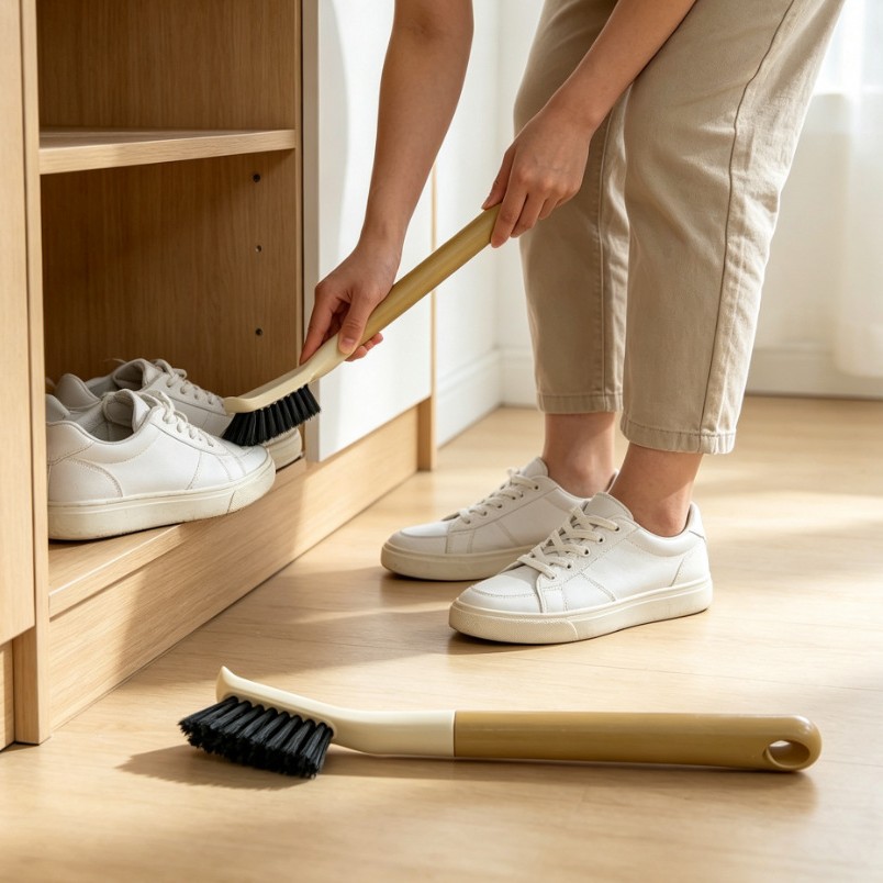 Long-handled cleaning brush shoe brush Special brush Shoe gap brush Soft and hard moderate cleaning brush Long-handled brush Specification image