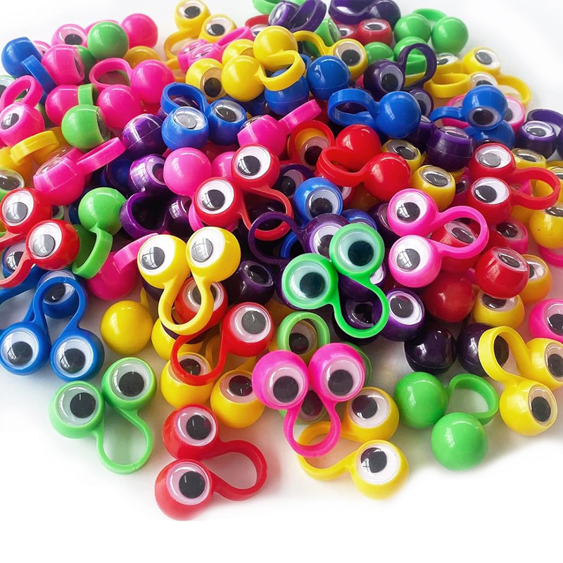 Cross-border best-selling finger activity eye ring, Halloween party funny and prank finger and eye ball small toy accessories details Picture