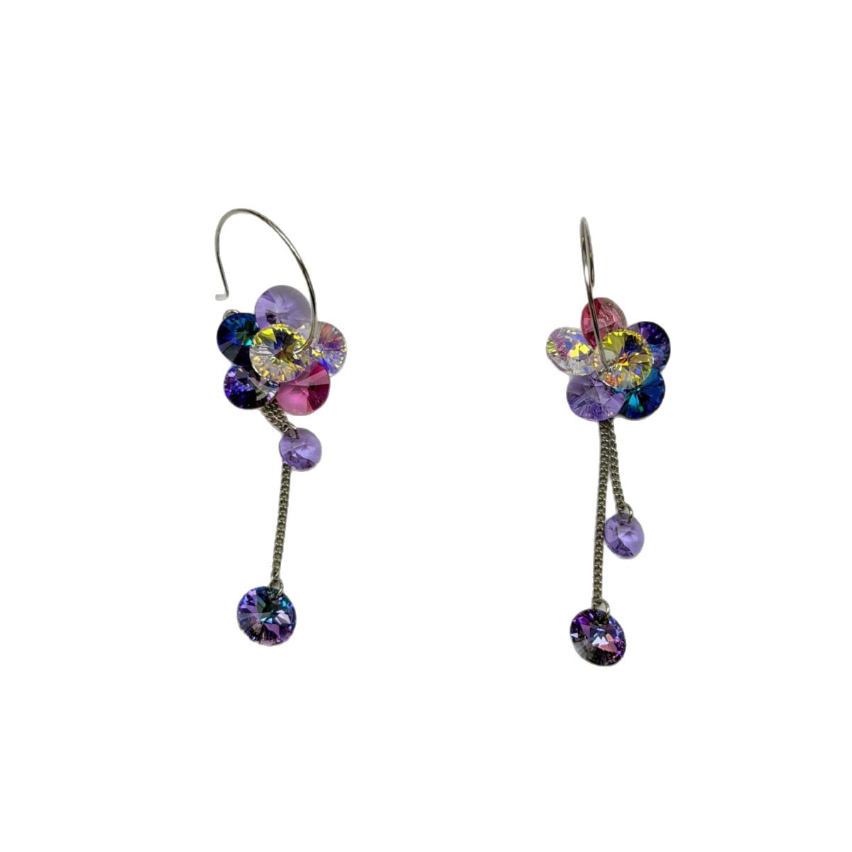 饰品/耳环/耳饰/米珠耳环/耳夹白底实物图