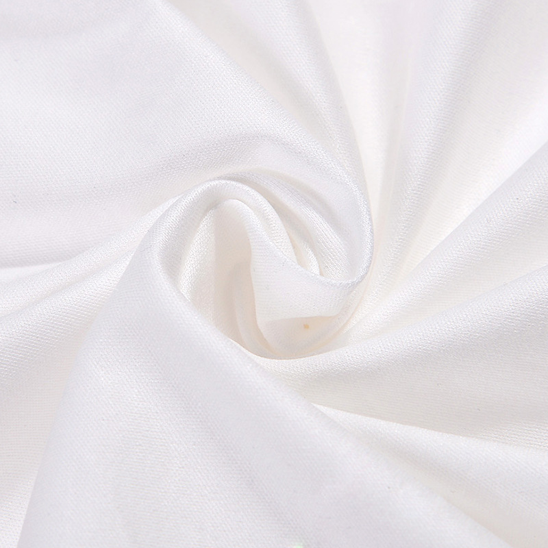 高纱支丝光双面布100支双股丝光棉双面高端T恤休闲服装面料