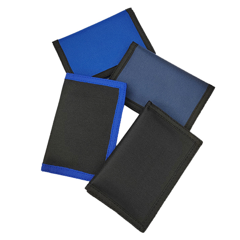 男士长款牛津布钱包 魔术贴三折钱夹 零钱包现货卡包跨境 超薄时尚卡包