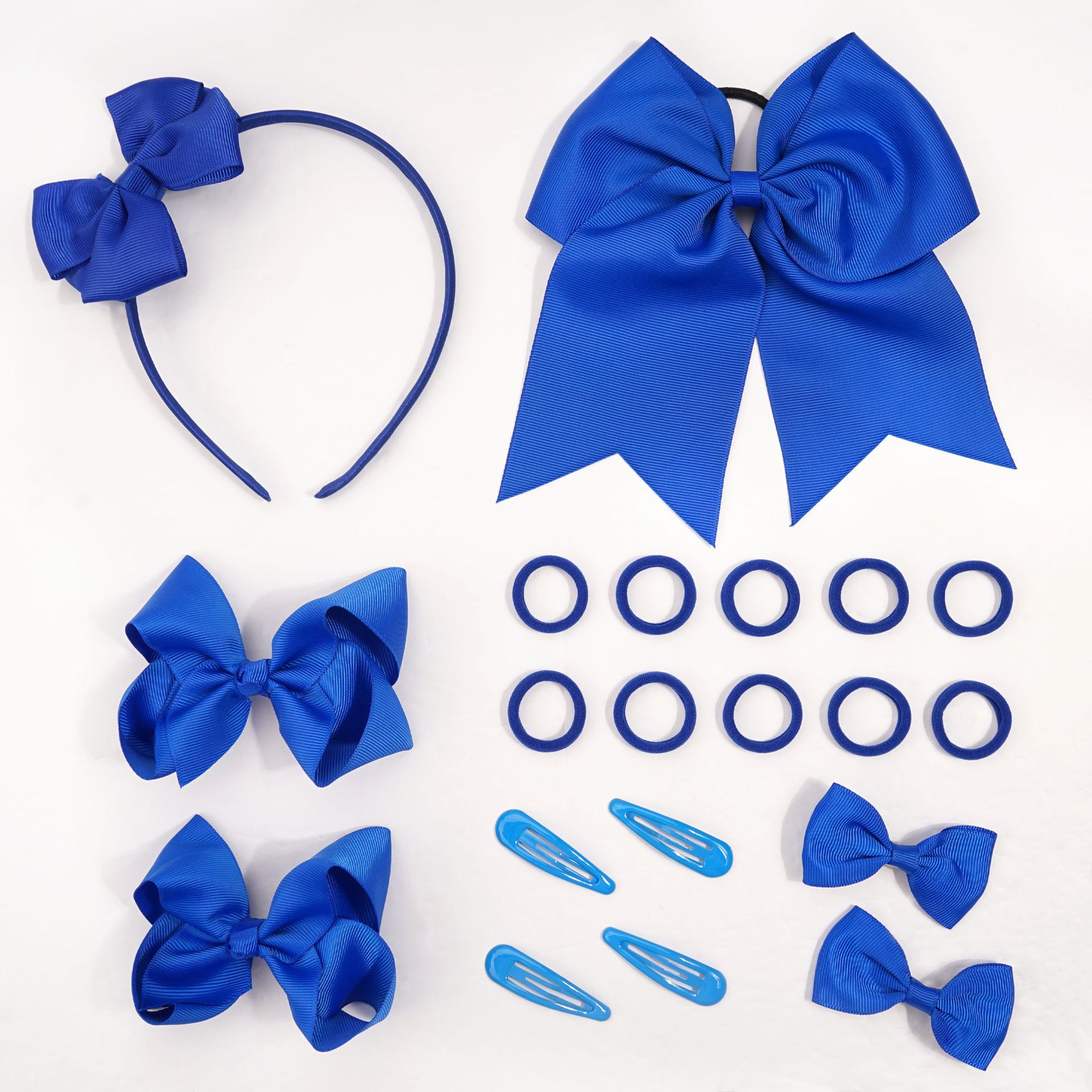 The popular red bow hair clip and hair band set in Europe and America, the trendy big swallow tail hair rope and hair band, and New Year and festival hair accessories Specification drawing
