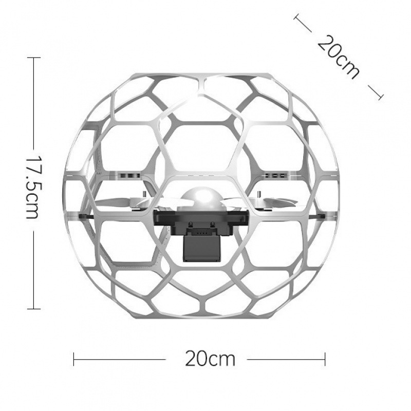 Specialized football drone for competition teaching, remote control aircraft, brushless motor, intelligent suspended spherical drone teaching aid Item Picture