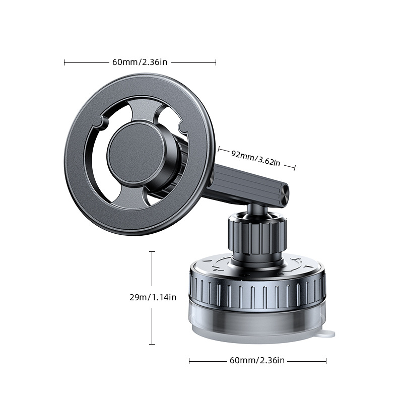 Vacuum magnetic suction type mobile phone stand suction cup car mobile phone bracket lazy person car navigation instrument panel magsafe Item Picture