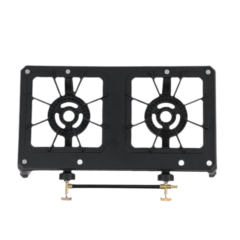 GB02 multi fogones de cabeza de horno horno de hojalata para acampar al aire libre cocina de gas portátil cocina de fuego fuego de leña estufa de cabeza de hierro fundido ahorro de energía Item Picture