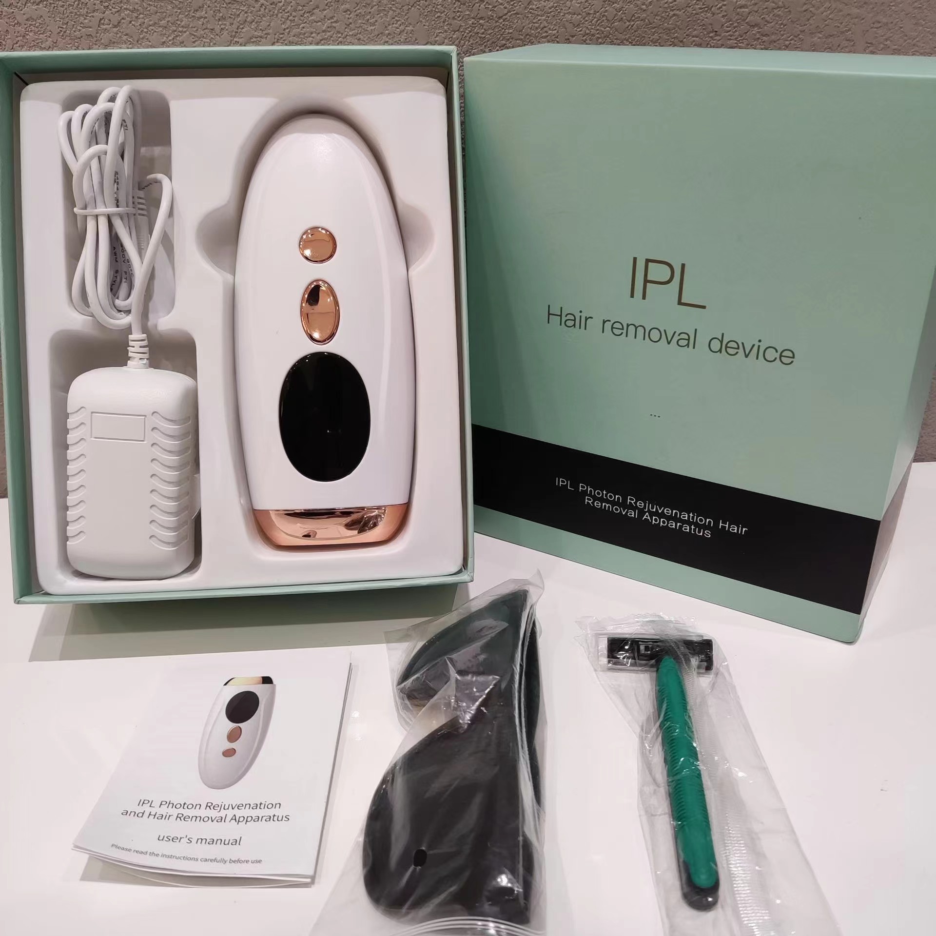 Cross-border IPL hair removal device manufacturer direct supply of strong pulse photon skin rejuvenation beauty device, home laser hair removal device cross-border details Picture