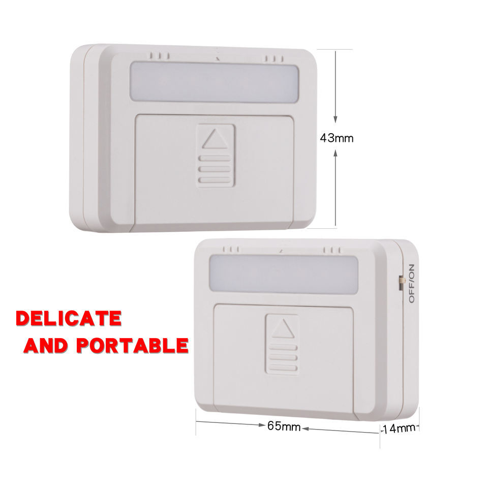 定制LED磁控感应夜灯自粘抽屉橱柜吊柜灯电池款无线衣柜灯橱柜灯细节图