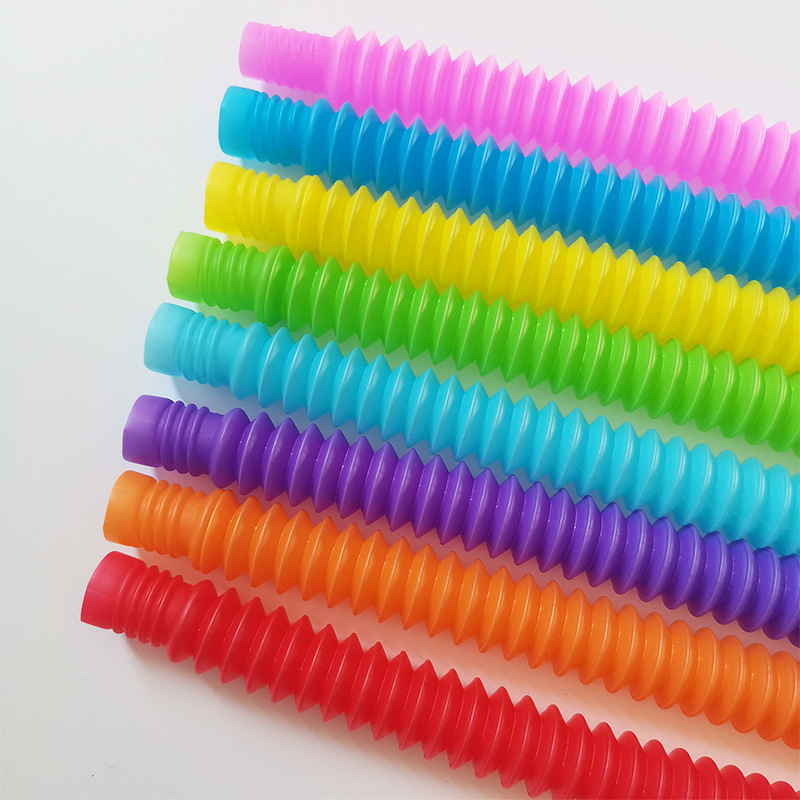 厂家直供pop TuBES 跨境彩色伸缩管网红波纹管儿童发泄减压塑料管细节图