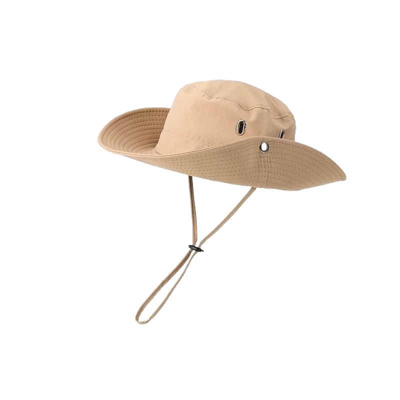 Hiking hat, camping hat, 2025 autumn waterproof fisherman hat, women's sun protection outdoor Western denim nylon quick-drying hat Item Picture