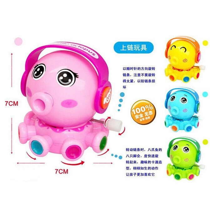 Wholesale of chain-up little octopus wind-up toys, rotating fun, Dudu little octopus chain-up octopus toys details Picture