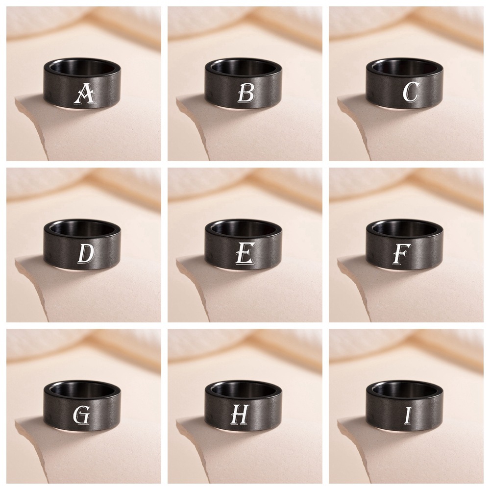 In 2024, the best-selling titanium steel letter ring on Amazon's temu is vacuum-plated and does not fade, a European and American men's accessory