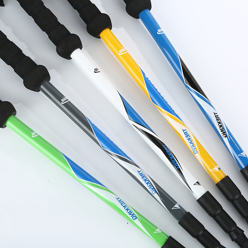 DS8906户外超轻伸缩7075铝合金登山杖徒步手杖键走杖细节图