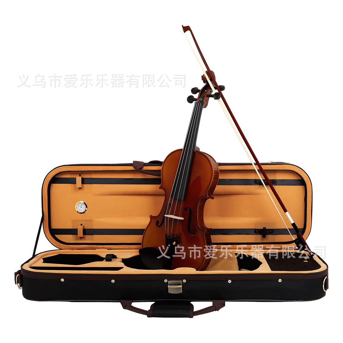 Cross-border violin 4/4 Semi-handmade violin, Spruce tiger pattern violin, ebony accessories violin details Picture