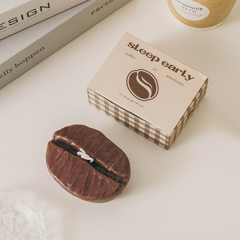 Coffee bean scented candles, high-end design, wax atmosphere, cross-border scented, cute and creative wholesale souvenirs details Picture