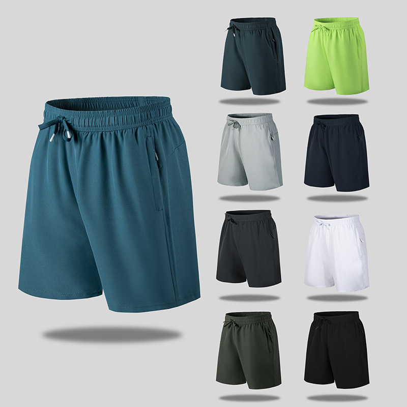 New men's quick-drying loose five-point sportswear casual pants, men's thin cross-border ice silk beach pants factory full figure