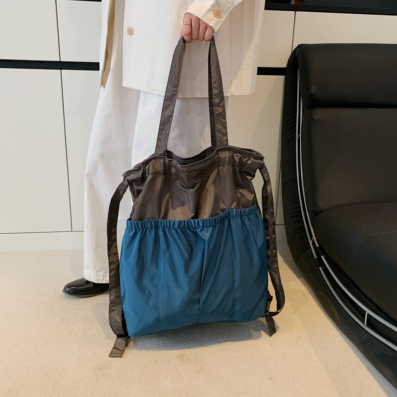 新款单肩包托特双肩折叠包手提简约通勤大容量时尚便携细节图