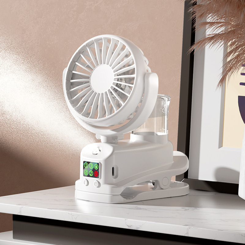Clip desktop fan spray charging mini dormitory gift silent outdoor portable charging Application Scenario